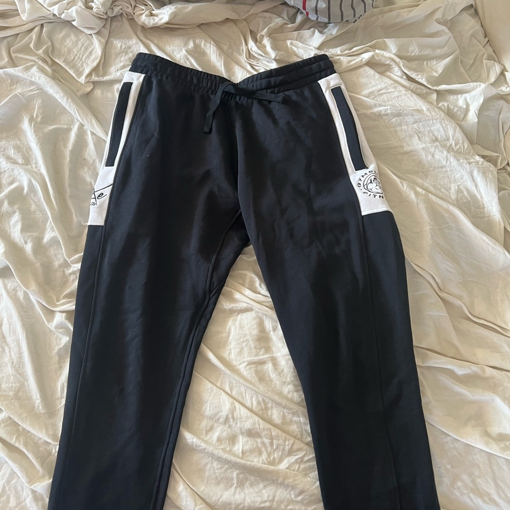 Gymshark luxe black and white sweatpants
